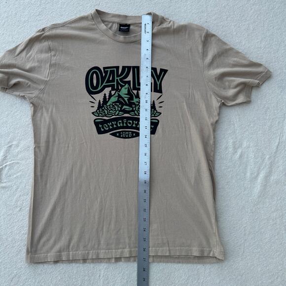 Oakley Terraformic Tee Men's L Humus Short Sleeve Logo Graphic Print Tee - Picture 5 of 7